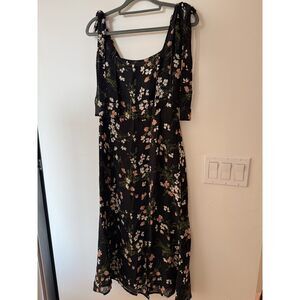 Reformation Black Floral Dress 4